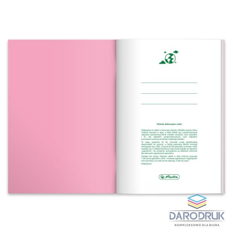 Herlitz Zeszyt A4 Pastel Colors Eco PP 9552753 60k. 70g krata Herlitz (400198131)