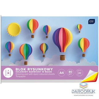 Interdruk Blok rysunkowy bloki A4 kolorowy 80g 20k [mm:] 210x297 Interdruk (BLRK)