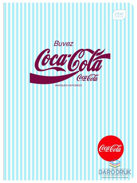 Interdruk Zeszyt A5 SOFT TOUCH COCA COLA 80k. 70g krata Interdruk