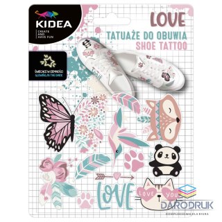 Kidea Tatuaż Love TATUAŻE DO OBUWIA ŚWIECĄCE W CIEMNOŚCI Kidea (TZOLKA)