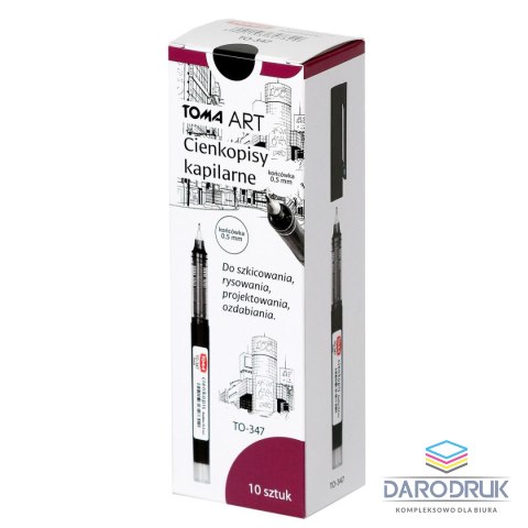 Toma Cienkopis czarny wkład czarny 0,5mm 1kol. Toma (to-347)