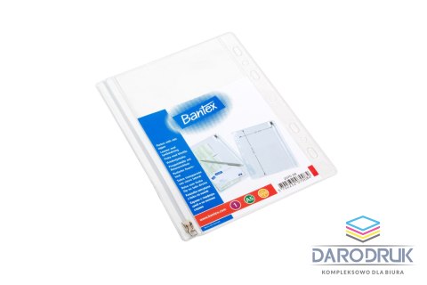 Bantex Koszulki na dokumenty Bantex na suwak groszkowe A4 przezroczysty 140um 10 szt.