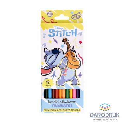 Beniamin Kredki ołówkowe Stitch trójkątne 12 kol. Beniamin