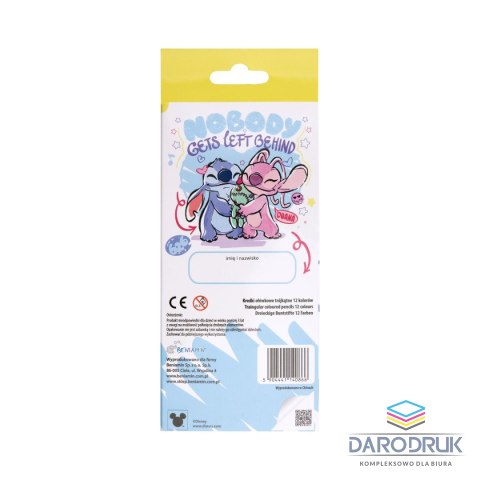 Beniamin Kredki ołówkowe Stitch trójkątne 12 kol. Beniamin
