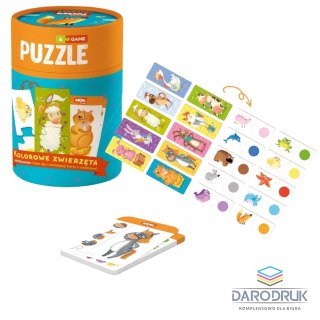 Dodo Puzzle Kolorowe zwierzęta dwustronne 10x2 el. Dodo (MON200100)