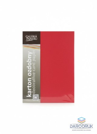 Galeria Papieru Papier ozdobny (wizytówkowy) A4 Brillo Czerwony 200g Galeria Papieru (205423)