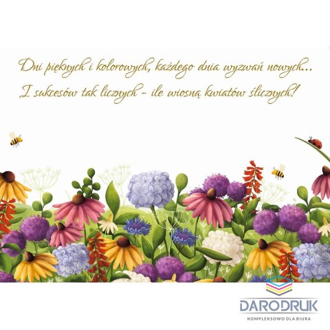 Henry Kartka składana A5 Karnet A5 BUKIET KOLOR Henry (5907465668675)