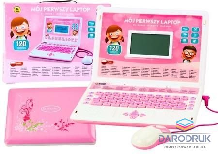 Lean Zabawka edukacyjna Laptop interaktywny 60 funkcji różowy Lean (20106)