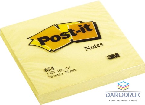 Post-It Notes samoprzylepny (karteczki) żółty 100k [mm:] 76x76 Post-It