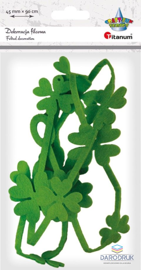 Titanum Ozdoba filcowa Craft-Fun Series wisząca 90 cm koniczyny Titanum (20CR0312-50)