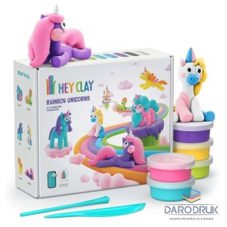 Tm Toys Masa plastyczna dla dzieci Hey Clay Jednorożce + akcesoria mix Tm Toys (HLC15028CEE)