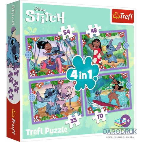 Trefl Puzzle Lilo&stitch 4w1 el. Trefl (34633)