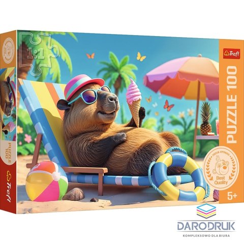 Trefl Puzzle Relaks w stylu kapibary 100 el. Trefl (16537)