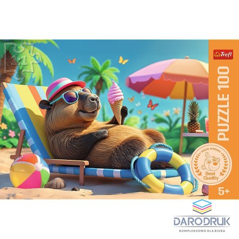 Trefl Puzzle Relaks w stylu kapibary 100 el. Trefl (16537)