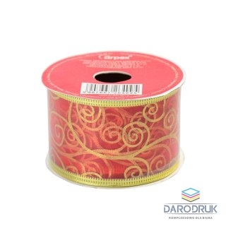 Arpex Wstążka taśma dekoracyjna 50x2,74 [mm x m] czerwona Arpex (BN5168CZE-4095)
