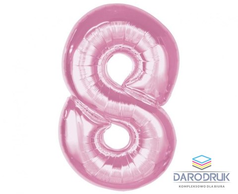 Godan Balon foliowy Smart, cyfra 8, j. różowa, 92 cm Godan (CH-S9J8)