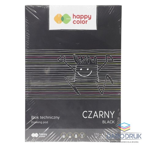 Happy Color Blok techniczny A3 czarny 170g 10k Happy Color (HA 3717 3040-9)
