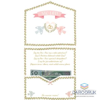 Henry Kartka składana kw KARNET KW KOPERTA SLUB PARA W OBJĘCIACH Henry (5905701482986)