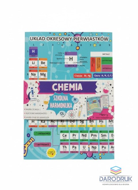 Henry Książeczka edukacyjna Ściąga harmonijka Chemia układ okresowy Henry (5905701489237)