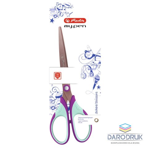 Herlitz Nożyczki My.pen fiolet/mięta 50046744 18cm Herlitz (300006783)
