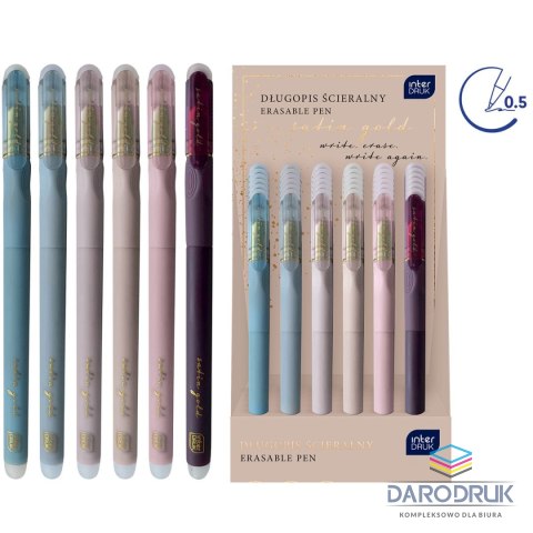 Interdruk Długopis wymazywalny SATIN GOLD 5902277346445 wkład niebieski 0,5mm Interdruk