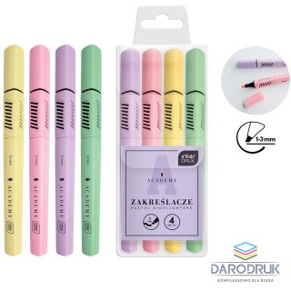 Interdruk Zakreślacz PASTEL 5902277350039 wkład mix 1,0-3,0mm Interdruk (4KOL)