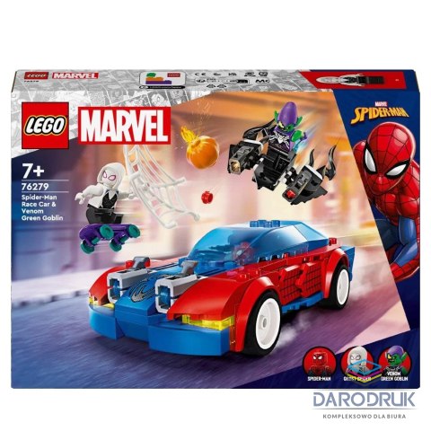 Lego Klocki konstrukcyjne Super Heroes Wyścigówka Spider-Mana i Zielony Goblin Lego (76279)