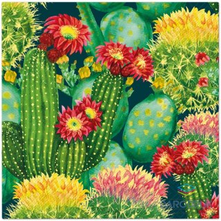 Paw Serwetki Lunch Vibrant Cacti mix nadruk bibuła [mm:] 330x330 Paw (SDL147600)
