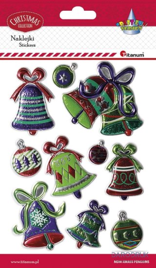 Titanum Naklejka (nalepka) Craft-Fun Series Boże Narodzenie dzwonki, bombki Titanum (MDM-XMASS BELLS)