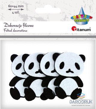 Titanum Ozdoba filcowa Craft-Fun Series Pandy Titanum (PJ-121)
