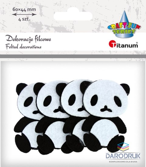 Titanum Ozdoba filcowa Craft-Fun Series Pandy Titanum (PJ-121)