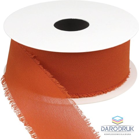 Titanum Wstążka Craft-Fun Series szyfonowa strzępiona 40x10 [mm x m] miedziana Titanum (WJ40-10-020)