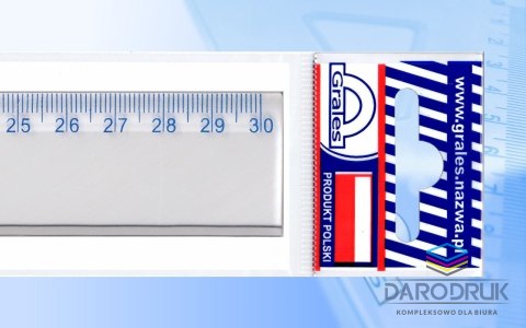 Grales Linijka plastikowa 30cm Grales (L30 bl)