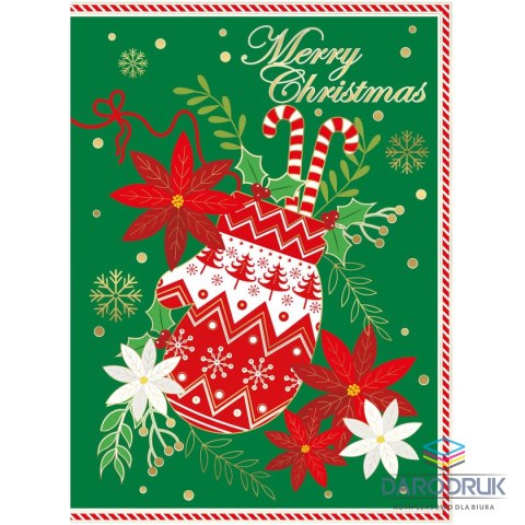 Henry Kartka składana B6 BN SWIATECZNA REKAWICA MERRY CHRISTMAS Henry (5905701480548)