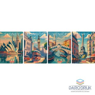 Herlitz Brulion A5 Retro City 96k. 70g krata Herlitz (400196840)