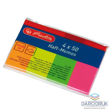 Herlitz Notes samoprzylepny (karteczki) 790642 mix fluo 200k Herlitz (300008424)
