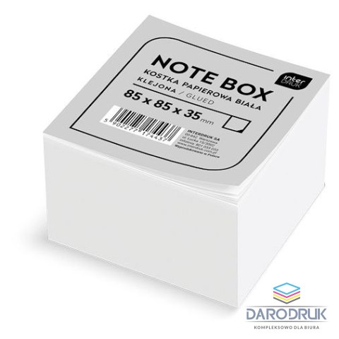 Interdruk Kostka papierowa biały [mm:] 85x85x 35 Interdruk (KOSPAP)