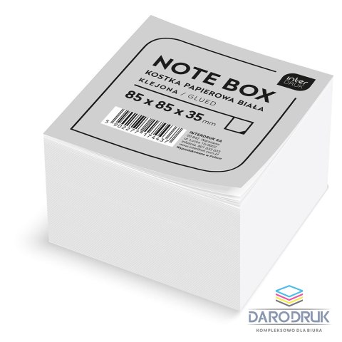 Interdruk Kostka papierowa biały [mm:] 85x85x 35 Interdruk (KOSPAP)