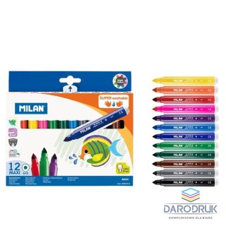 Milan Flamaster Maxi Super Washable 12 kol. Milan (692412)