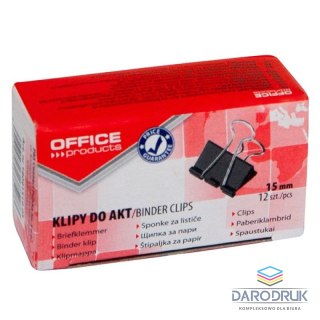 Office Products Klipy 15mm czarny Office Products (18091519-05)