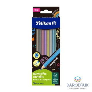 Pelikan Kredki ołówkowe metallic 701235 10 kol. Pelikan (300001202)