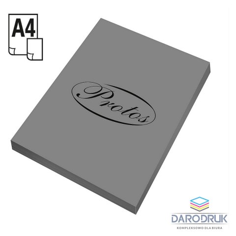 Protos Papier kolorowy A4 szary 100k. 80g Protos