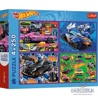 Trefl Puzzle Hot Wheels 4x250 el. Trefl (13312)