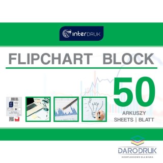 Interdruk Blok do tablic flipchart 50k. 80g czysty [mm:] 1000x640 Interdruk (FLI50)