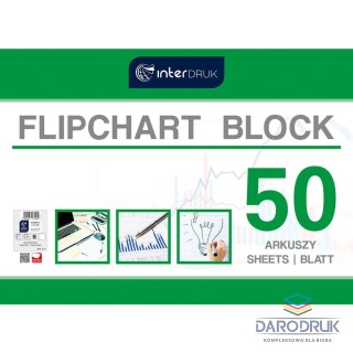 Interdruk Blok do tablic flipchart 50k. 80g czysty [mm:] 1000x640 Interdruk (FLI50)
