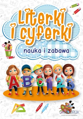 Kolorowanka Literki i cyferki, nauka i zabawa