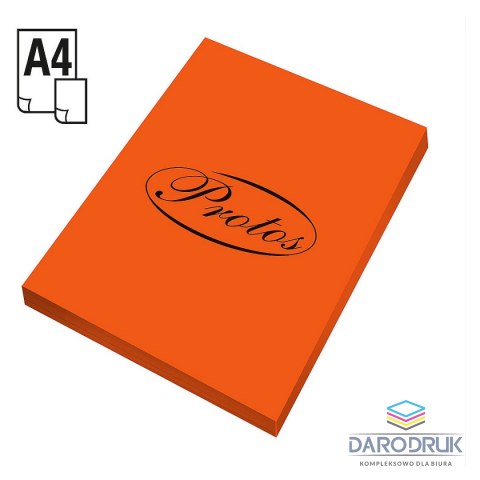 Protos Papier kolorowy A4 pomarańczowy 100k. 80g Protos