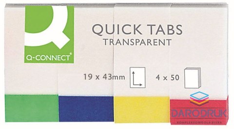 Q-Connect Zakładki indeksujące 200k [mm:] 19x43 Q-Connect (KF01225)