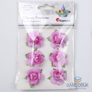 Titanum Ozdoba papierowa Craft-Fun Series róże na druciku Titanum (25YX0902-12)