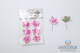 Titanum Ozdoba papierowa Craft-Fun Series róże na druciku Titanum (25YX0902-12)